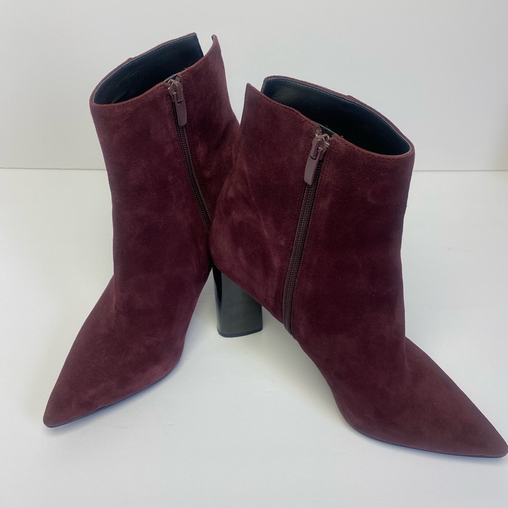 Kendall + Kylie Gemma Suede Burgandy Bootie